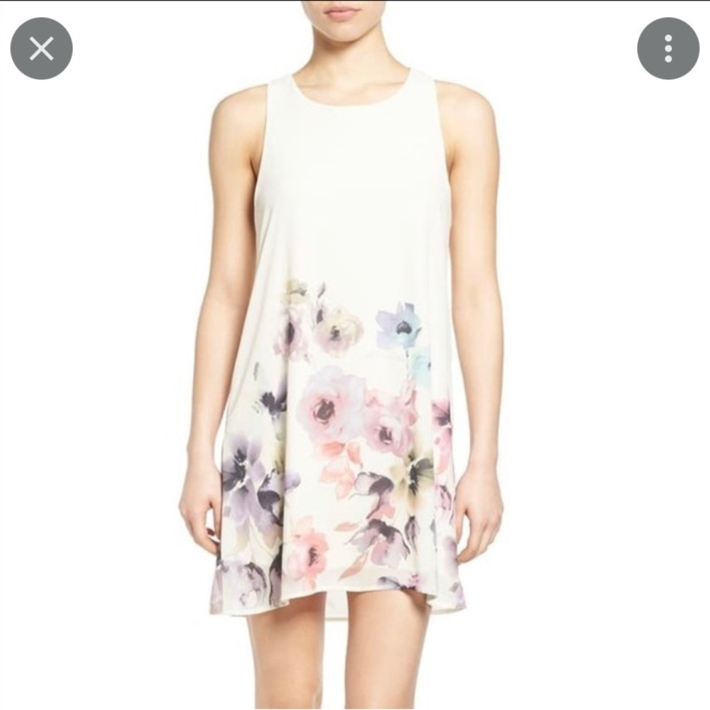 White floral sleeveless dress from Nordstrom